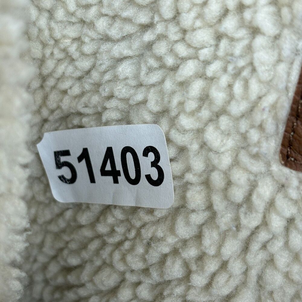 GAP DENIM Jacket Mens XL Trucker Sherpa Fleece Snap Front Cotton Light Wash Blue - Picture 14 of 14